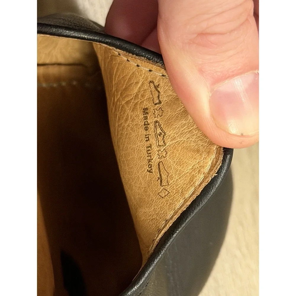 Charix Black Leather Slip On Loafers Flats Minimalist Lagenlook 40 9 Artisan